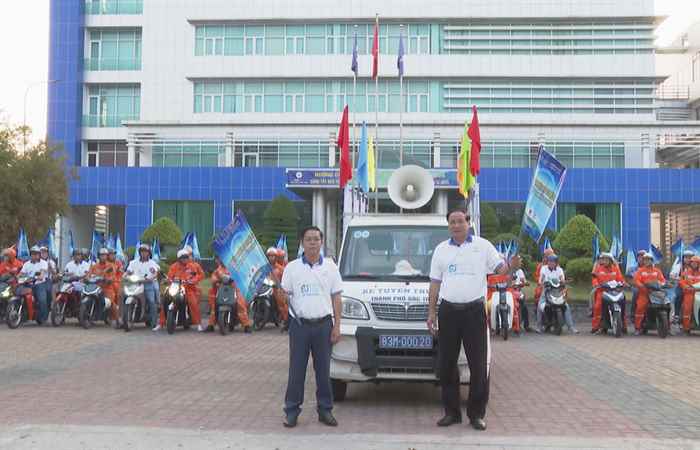  Công ty Điện lực Sóc Trăng ra quân hưởng ứng sự kiện Giờ Trái đất năm 2024 (23-03-2024)